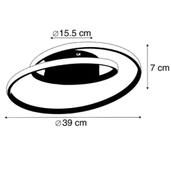 Trio Leuchten Design Deckenleuchte weiß inkl. LED 3-stufig dimmbar - Krula