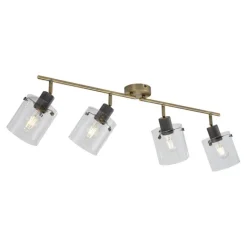 QAZQA Design Deckenstrahler Bronze mit Klarglas 4-Licht - Domo