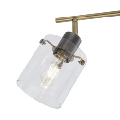 QAZQA Design Deckenstrahler Bronze mit Klarglas 4-Licht - Domo