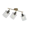 QAZQA Design Deckenstrahler Bronze mit klarem Glas 3-Licht - Domo