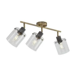 QAZQA Design Deckenstrahler Bronze mit klarem Glas 3-Licht - Domo