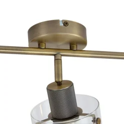 QAZQA Design Deckenstrahler Bronze mit klarem Glas 3-Licht - Domo