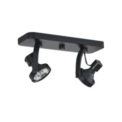 QAZQA Design Deckenstrahler schwarz GU10 70mm 2-flammig verstellbar - Vo