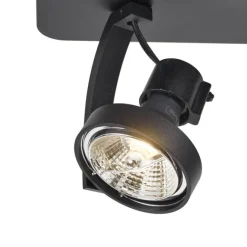 QAZQA Design Deckenstrahler schwarz GU10 70mm 2-flammig verstellbar - Vo