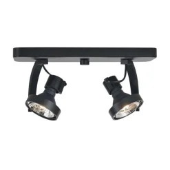 QAZQA Design Deckenstrahler schwarz GU10 70mm 2-flammig verstellbar - Vo