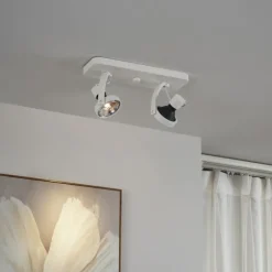 QAZQA Design Deckenstrahler Weiß GU10 70mm 2-flammig Verstellbar - Vo