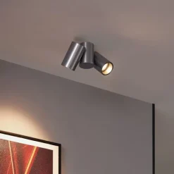 QAZQA Design Einbaustrahler Gunmetal GU10 50mm 2-flammig schwenkbar - Michael