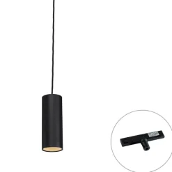 QAZQA Design hanglamp zwart incl. rail adapter 1-fase - Slimline Tubo