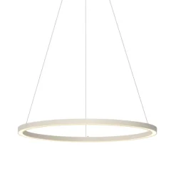 QAZQA Design Hängelampe Beige 80cm inkl. LED 3-Stufen Dimmbar - Girello