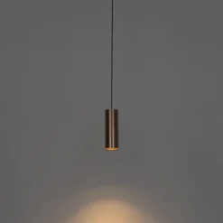 QAZQA Design Hängelampe Dunkelbronze GU10 50mm - Tubo