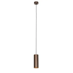 QAZQA Design Hängelampe Dunkelbronze GU10 50mm - Tubo