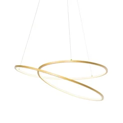 QAZQA Design Hängelampe Gold 72 cm inkl. LED 3-stufig dimmbar - Rowan