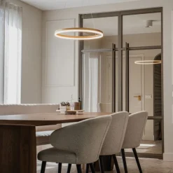 QAZQA Design Hängelampe gold 60 cm inkl. LED 3 Stufen dimmbar - Anello