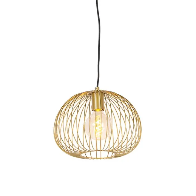 QAZQA Design Hängelampe Gold - Wire Dough
