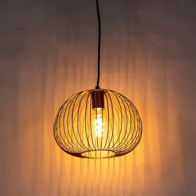 QAZQA Design Hängelampe Gold - Wire Dough