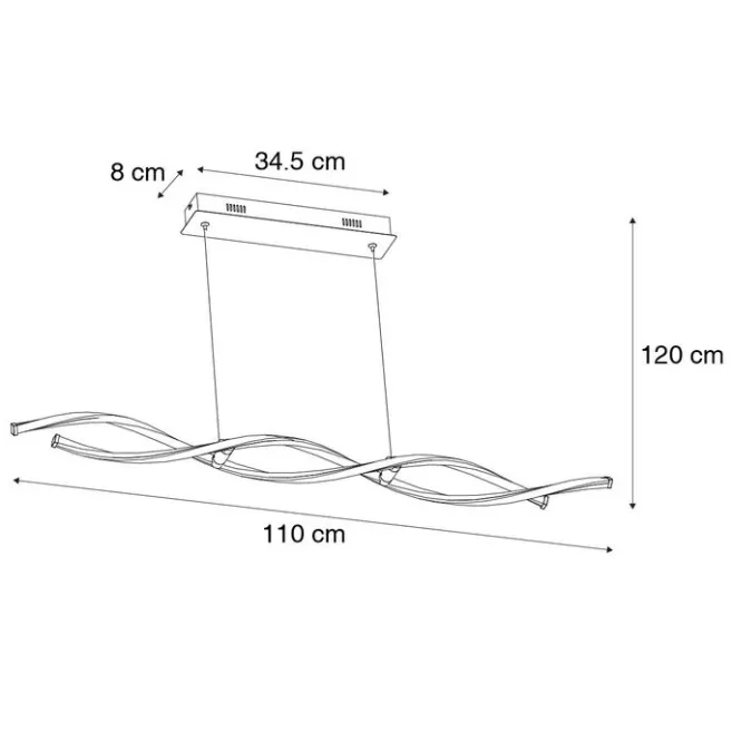 Paul Neuhaus Design Hängelampe Gold inkl. LED dimmbar - Zina