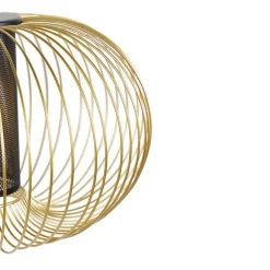 QAZQA Design Hängelampe Gold mit schwarz 50 cm - Marnie