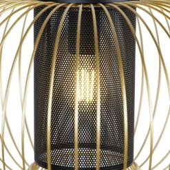 QAZQA Design Hängelampe Gold mit schwarz 50 cm - Marnie