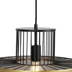 QAZQA Design Hängelampe Gold mit schwarz 40 cm - Tess