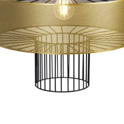 QAZQA Design Hängelampe Gold mit schwarz 40 cm - Tess