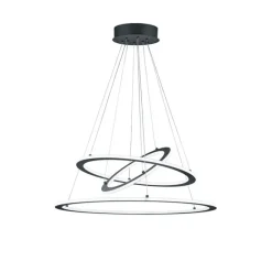 Trio Leuchten Design Hängelampe grau inkl. LED 3-stufig dimmbar -Tijn