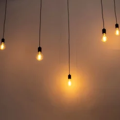 QAZQA Design Hängelampe schwarz 5-flammig - Cavalux