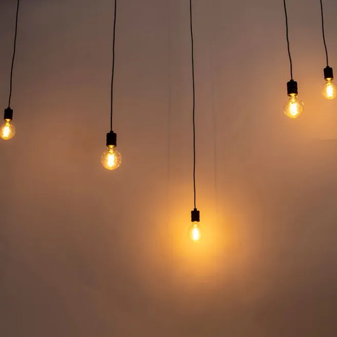 QAZQA Design Hängelampe schwarz 5-flammig - Cavalux