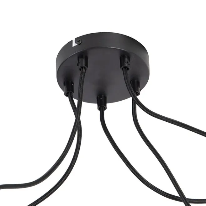 QAZQA Design Hängelampe schwarz 5-flammig - Cavalux