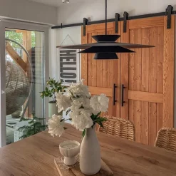 QAZQA Design Hängelampe schwarz inkl. LED 3-stufig dimmbar - Pauline