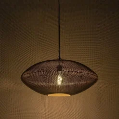 QAZQA Design Hängelampe schwarz mit Gold 60 cm - Radiance