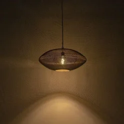 QAZQA Design Hängelampe schwarz mit Gold 60 cm - Radiance