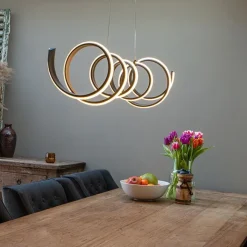 QAZQA Design Hängelampe schwarz dimmbar inkl. LED groß - Twisted