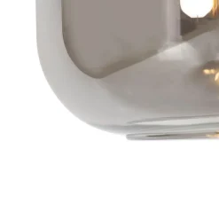 QAZQA Design Hängelampe schwarz mit Gold mit Rauchglas - Zuzanna