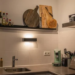 QAZQA Design längliche Wandleuchte schwarz 25cm - Houx