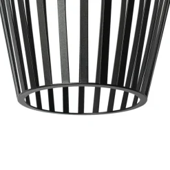 QAZQA Design Pendelleuchte schwarz mit Opal IP44 - Angela