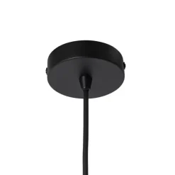 QAZQA Design Pendelleuchte schwarz mit Opal IP44 - Angela