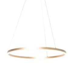 QAZQA Design Ring Pendelleuchte Gold 80 cm inkl. LED und Dimmer - Anello