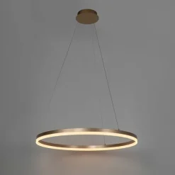 QAZQA Design Ring Pendelleuchte Gold 80 cm inkl. LED und Dimmer - Anello