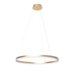QAZQA Design Ring Pendelleuchte Gold 80 cm inkl. LED und Dimmer - Anello