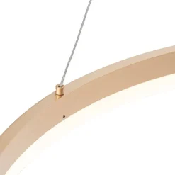 QAZQA Design Ring Pendelleuchte Gold 80 cm inkl. LED und Dimmer - Anello