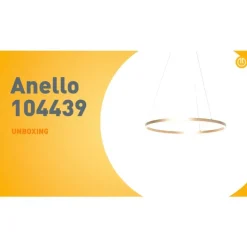 QAZQA Design Ring Pendelleuchte Gold 80 cm inkl. LED und Dimmer - Anello