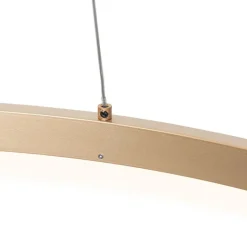 QAZQA Design Ring Pendelleuchte Gold 80 cm inkl. LED und Dimmer - Anello