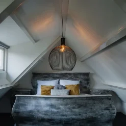 QAZQA Design runde Hängelampe schwarz 50 cm - Wire Dos