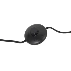 QAZQA Design Stehlampe schwarz mit Rauchglas - Bliss