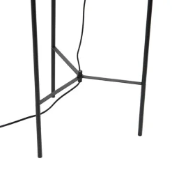 QAZQA Design Stehlampe schwarz mit Rauchglas - Bliss