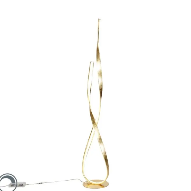 Paul Neuhaus Design Stehleuchte gold inkl. LED und Dimmer - Belinda