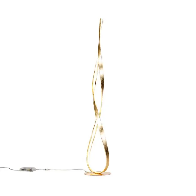 Paul Neuhaus Design Stehleuchte gold inkl. LED und Dimmer - Belinda