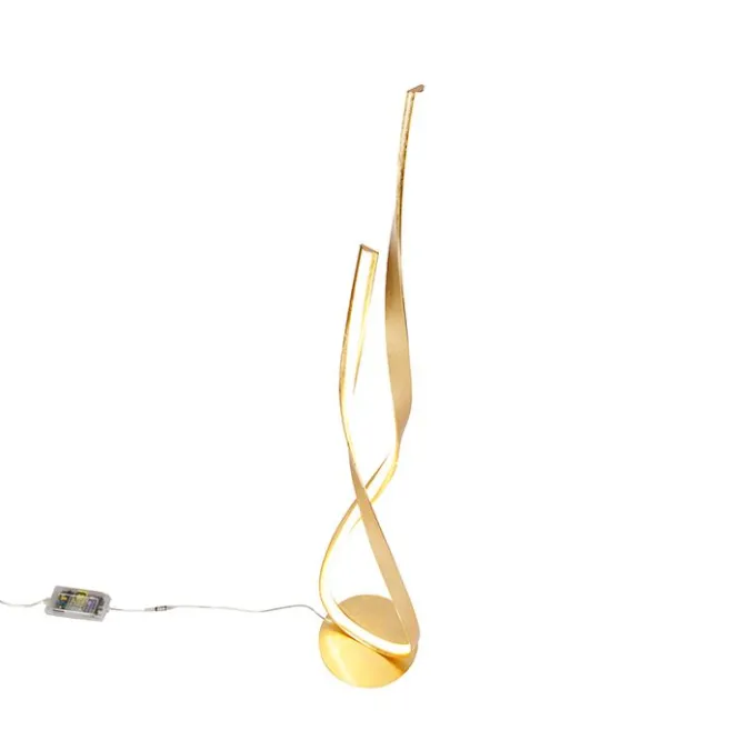 Paul Neuhaus Design Stehleuchte gold inkl. LED und Dimmer - Belinda