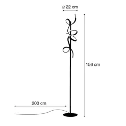 Paul Neuhaus Design Stehleuchte Messing inkl. LED und Dimmer - Krisscross