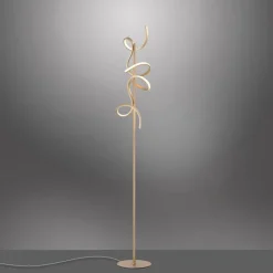 Paul Neuhaus Design Stehleuchte Messing inkl. LED und Dimmer - Krisscross